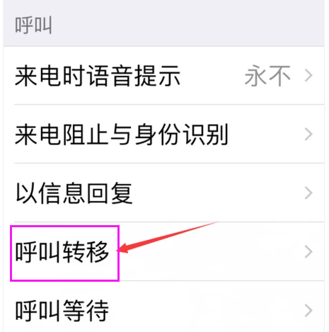 設置呼叫轉移