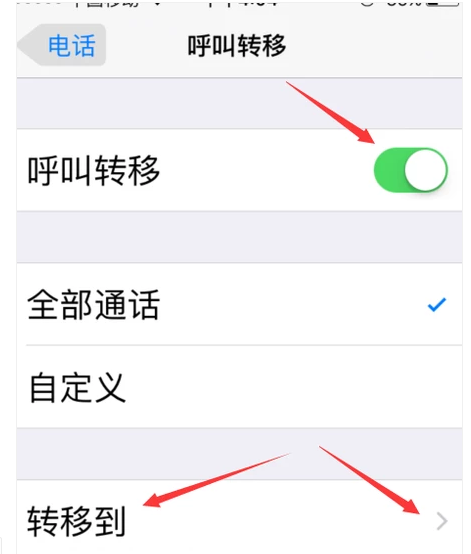 設置呼叫轉移